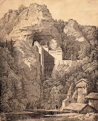 Il Castello di Predjama a Crein XII Stund da Karl Friedrich Schinkel